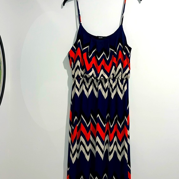 NAIF Dresses & Skirts - NAÏF blue orange chevron dress. Size XL.